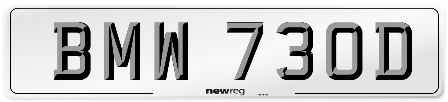 BMW 730D Number Plate from New Reg